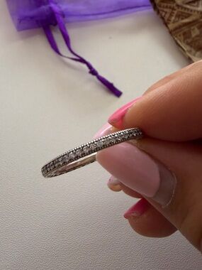 Pandora Sterling Silver Pavé Stackable Ring